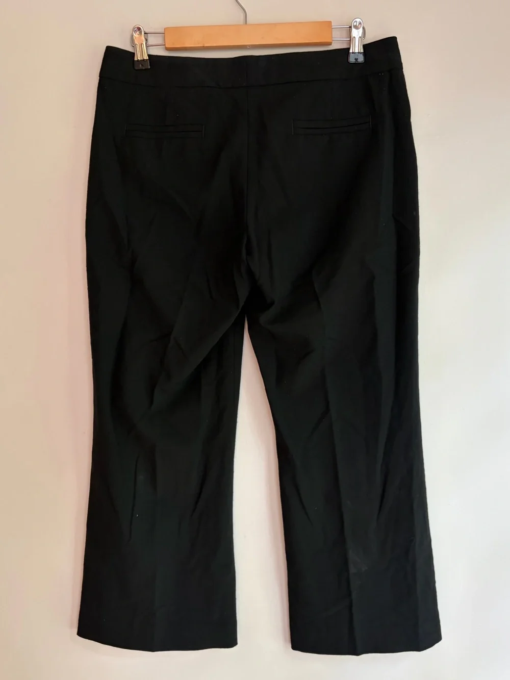 Express Editor Black Wide Leg Cropped Pants Size 8